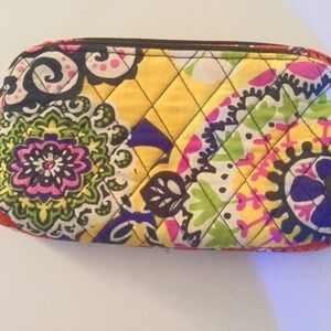 Vera Bradley Rio 2 Zippered Pocket Quilted Bag 8x5 inches